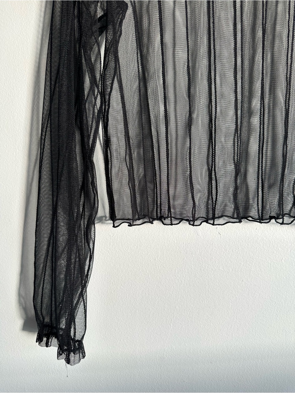Oak+Fort Black Sheer Top - Picture 4 of 6